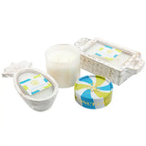 $14.00 min 6 - COCONUT CABANA WHITEWASHED PINEAPPLE CANDLE