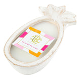 $14.00 min 6 - BEACHY PEACHY SANGRIA WHITEWASHED PINEAPPLE CANDLE
