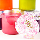 $15.00 min 3 - LOVER'S LANE 2 WICK CANDLE WITH DECORATIVE LID