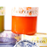 $15.00 min 3 - GRAPEFRUIT 2 WICK CANDLE WITH DECORATIVE LID