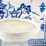 $22.50 min 4 - BLUE HYDRANGEA LARGE BIRD BATH CANDLE
