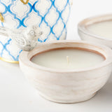 $14.00 min 6 - BLUE HYDRANGEA SMALL BIRD BATH CANDLE