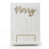 $29.00 min 2 - MERRY WHITE WASH  METAL STAND..MIN 2 ..
