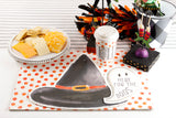 $7.00 min 12 ORANGE POLKA DOT PLACEMAT