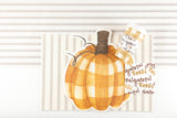$7.00 min 12 THANKSGIVING STORY- BROWN TRIPLE STRIPE ON CREAM TABLE RUNNER..25' feet length x20"width