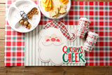 $4.00 min 12 CHRISTMAS CHEER DIECUT BEVERAGE NAPKIN..16 pieces per pkg