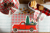 $7.00 min 12 RED TRUCK DIECUT PLACEMAT