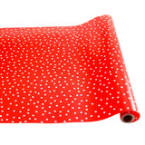 $7.00 min 12 NUTCRACKER STORY- RED/WHITE POLKA DOT TABLE RUNNER..25' feet length x20"width
