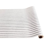 $7.00 min 12 HALLOWEEN STORY- BLACK TICKING ON CREAM TABLE RUNNER..25' feet length x20"width