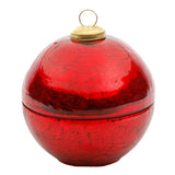 Noel Red Glass Ornament Candle MIN 4