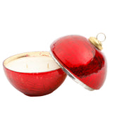 Noel Red Glass Ornament Candle MIN 4