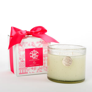 Rose 13 oz Candle in White Box with Bow MIN 6