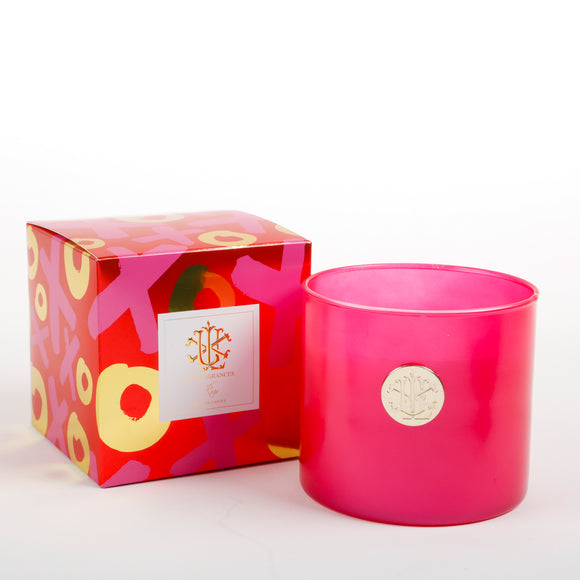ROSE 8 OZ DESIGNER BOX CANDLE MIN 6