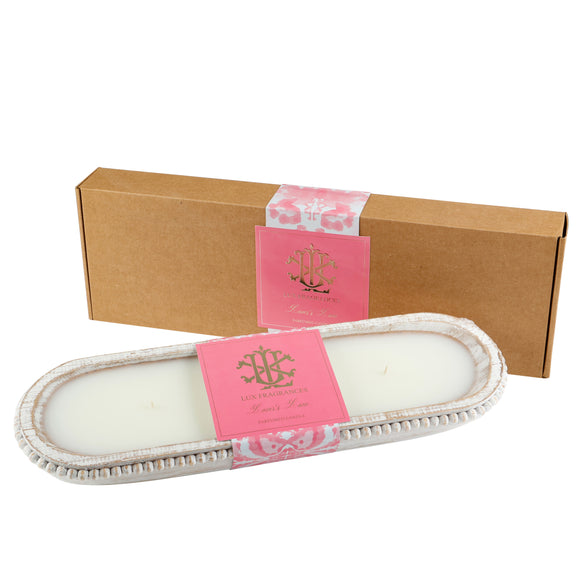 Lover's Lane 5-Wick White Beaded Bowl Candle -Spring Edition