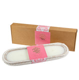 Lover's Lane 5-Wick White Beaded Bowl Candle -Spring Edition
