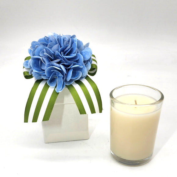 Blue Hydrangea 8 oz. Flower Box Candle (case of 6)