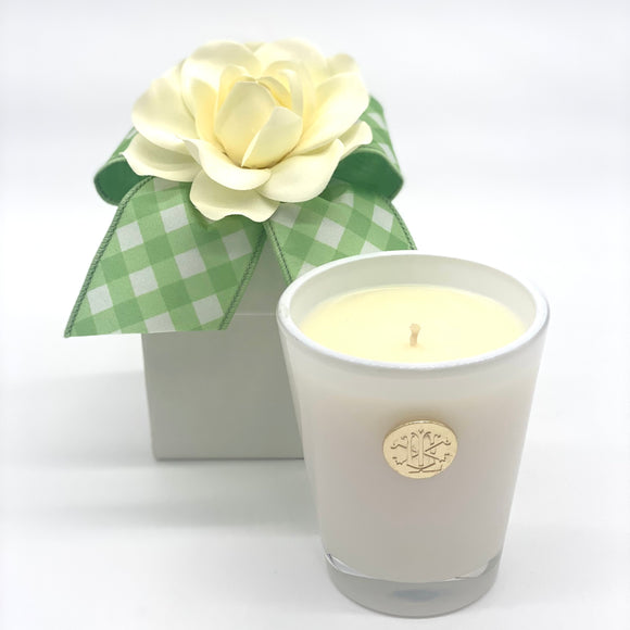 $25.00 min 6-Gardenia 14oz Flower Box Candle