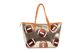 Down, Set Hut Football Sparkle Bag 15.7" x 7.9" x 13"