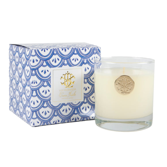 Creme Brulee 8 oz Blue and White Designer Box MIN 6