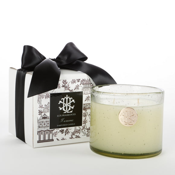 Luxurious 13 oz Candle in White Box with Bow MIN 6