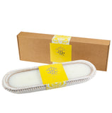 Citron 5-Wick White Beaded Bowl Candle -Spring Edition