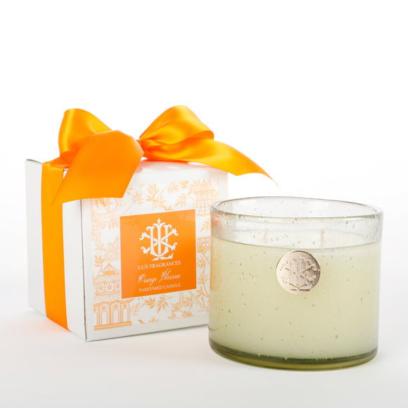 Orange Blossom 13 oz Candle in White Box with Bow MIN 6