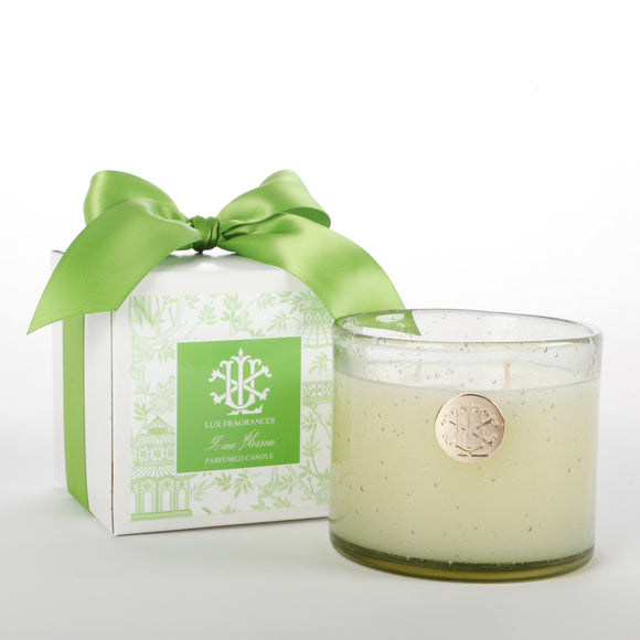 Lime Blossom 13 oz Candle in White Box with Bow MIN 6