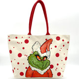 $12.50 MIN 6- PRINTED RED "GREEN MONSTER" TOTEBAG