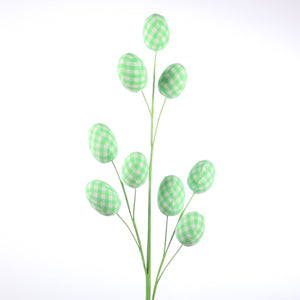 $6.99 MIN 1     29" GINGHAM FABRIC EGGS STEM