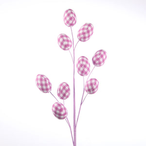 $6.99 MIN 1     29" GINGHAM FABRIC EGGS STEM