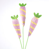 11.8" EASTER CARROTS PICK - LT PURPLE MIN 1