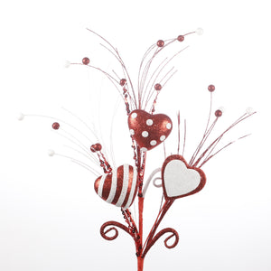 $6.99 MIN 1    24" GLITTERED HEART STEM