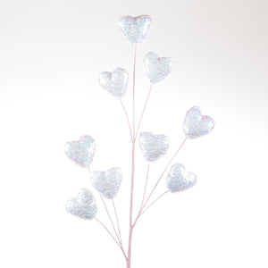 $5.99 MIN 1     30" SEQUIN FABRIC HEART STEM