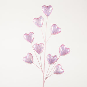 $5.99 MIN 1     30" SEQUIN FABRIC HEART STEM