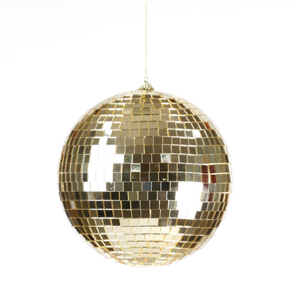 GOLDEN 150MM MIRROR BALL ORNAMENT