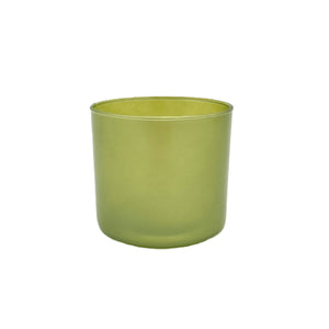 Green Straight Side Glass 15oz    4" x 3.5"