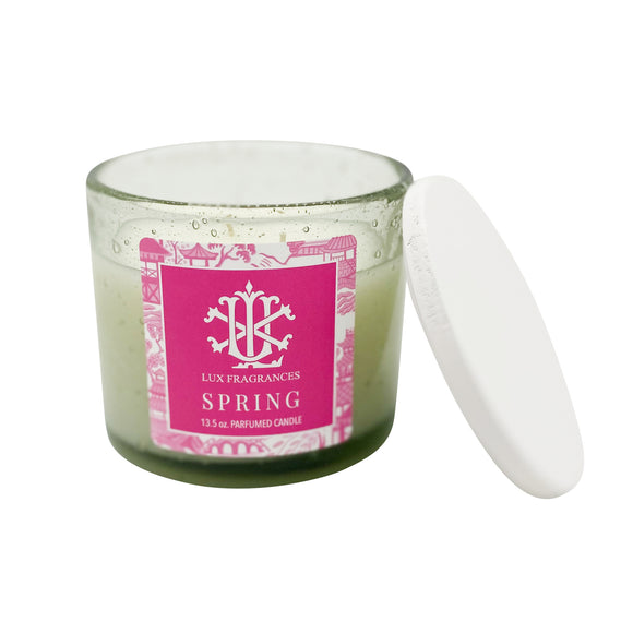 Spring 13.5 oz. Lidded Candle -  $14.99 each - case of 3 - Lux Home Collection