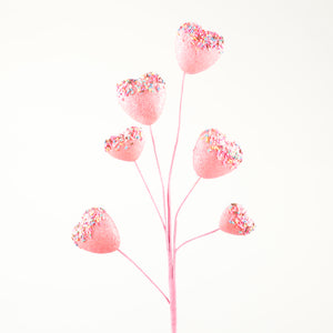 $4.99 MIN 1     26" PINK HEART STEM