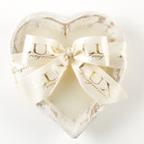 $14.00 min 6--Lover's Lane Spring Heart Shaped Dough Bowl Candle