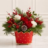 RED/GOLD POLKADOTS CACHEPOT...MIN 4