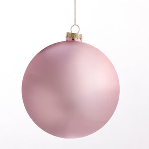 4.5" SHINY LIGHT PINK GLASS BALL ORN