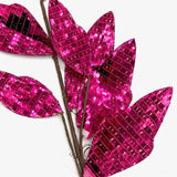 30" HOT PINK LEAF MIRROR SPRAY