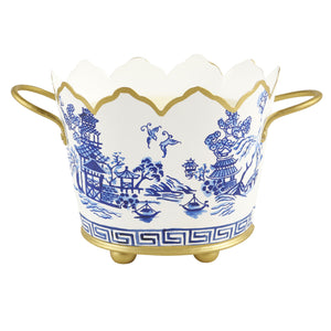 $30.00 min 4 - BLUE HYDRANGEA 32OZ Chinoiserie Cachepot Candle
