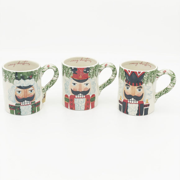 $8.50 min 12 -Nutcracker Mugs - 4 each of 3 designs