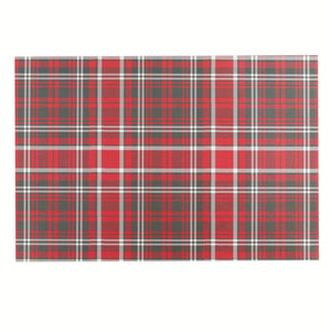 $7.00 min 12 RED/GREEN PLAID PLACEMAT